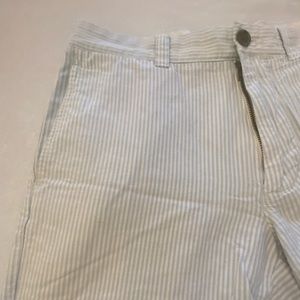 J. Crew white blue stripe cotton shorts